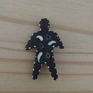 Clay Person Pin brooch